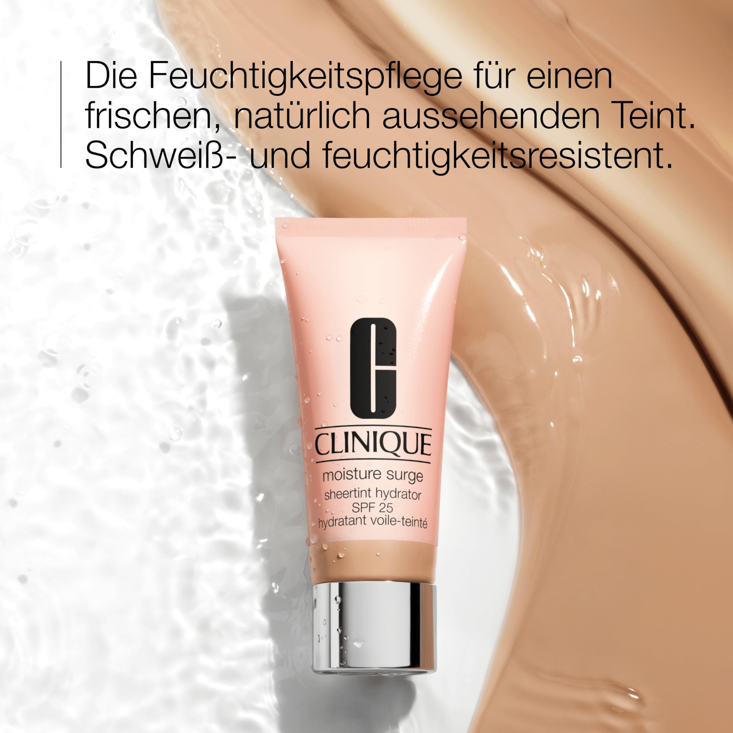 Clinique Moisture Surge™ Sheertint Hydrator SPF 25 | Getönte Tagescreme Feuchtigkeitspflege mit LSF 25, mit Hyaluronsäure und Aloe-Wasser | leichte Deckkraft + natürliches Finish, 40 ml