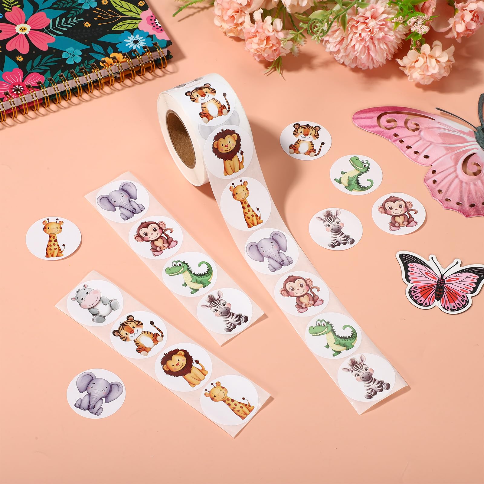 500pcs Jungle Animal Stickers - Image 3