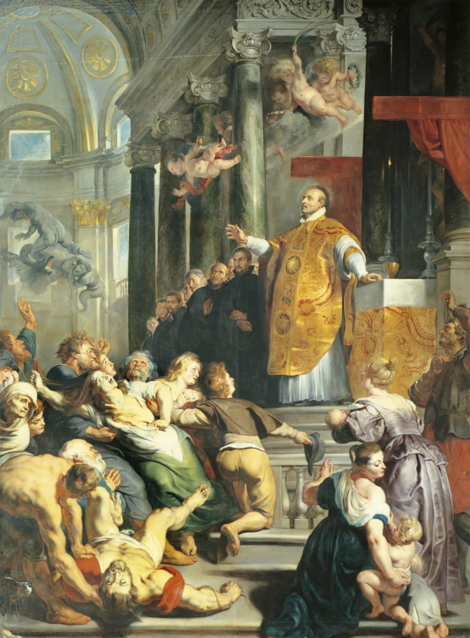 POSTERIIk Famous Print Pop Art Wall Art Graffiti Miracle of St Ignatius of Loyola by Peter Paul Rubens Art Prints for Home Decor 60x90cm