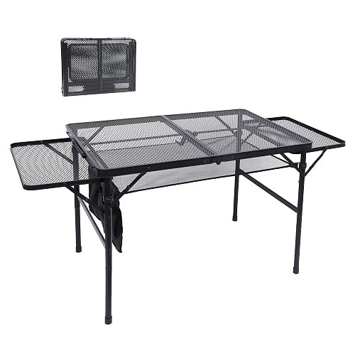 Nice C Folding Grill Table, Camping Tailgate Metal Table, 2