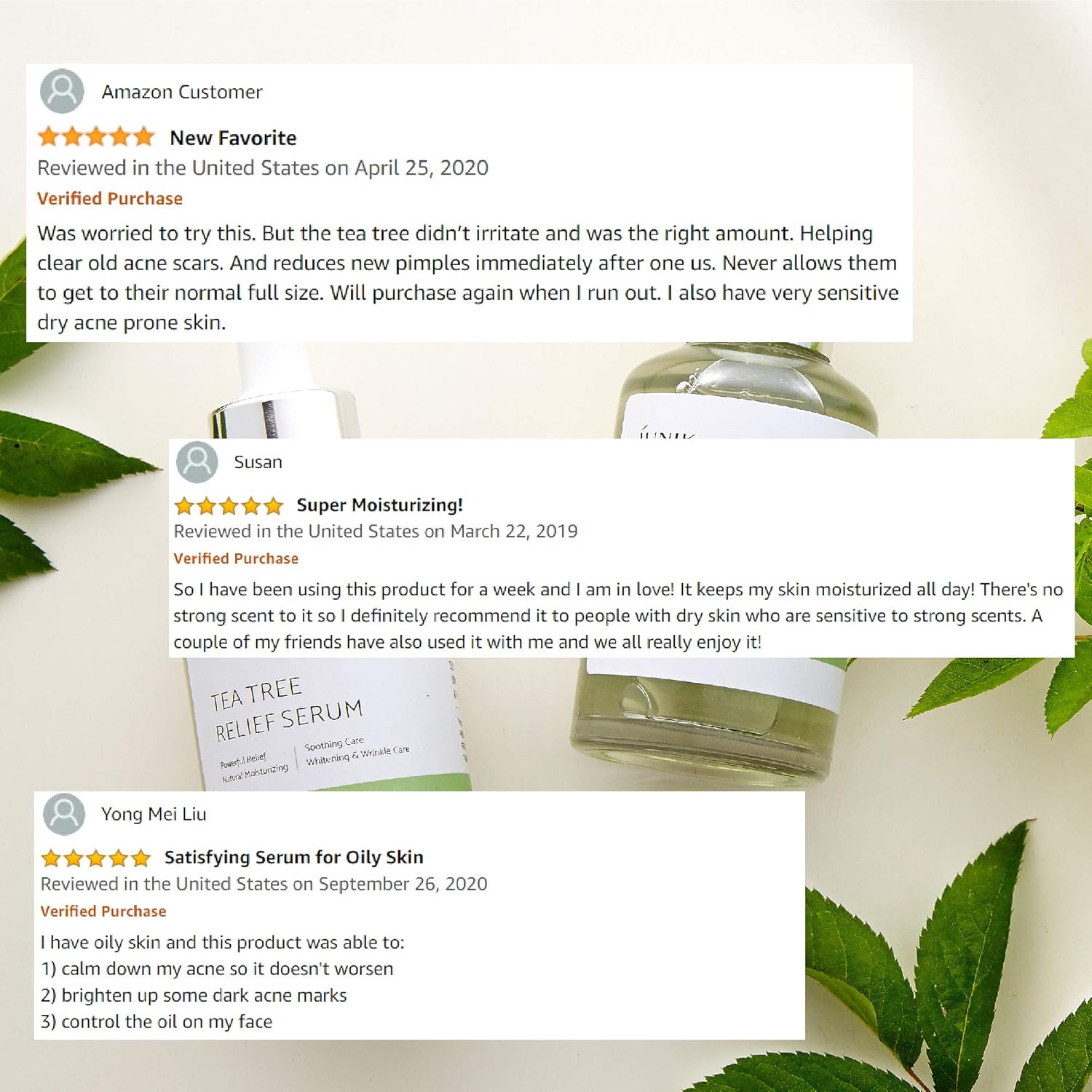 IUNIK Tea tree Relief Natural Facial Serum 1.69 Fl Oz Clear Skin Vegan Serum Acne-Prone Sensitive Skin Breakout Rosacea Blemish Plant-based Ingredients Tea Tree 67% Centella Asiatica Vegan Certified : Beauty & Personal Care