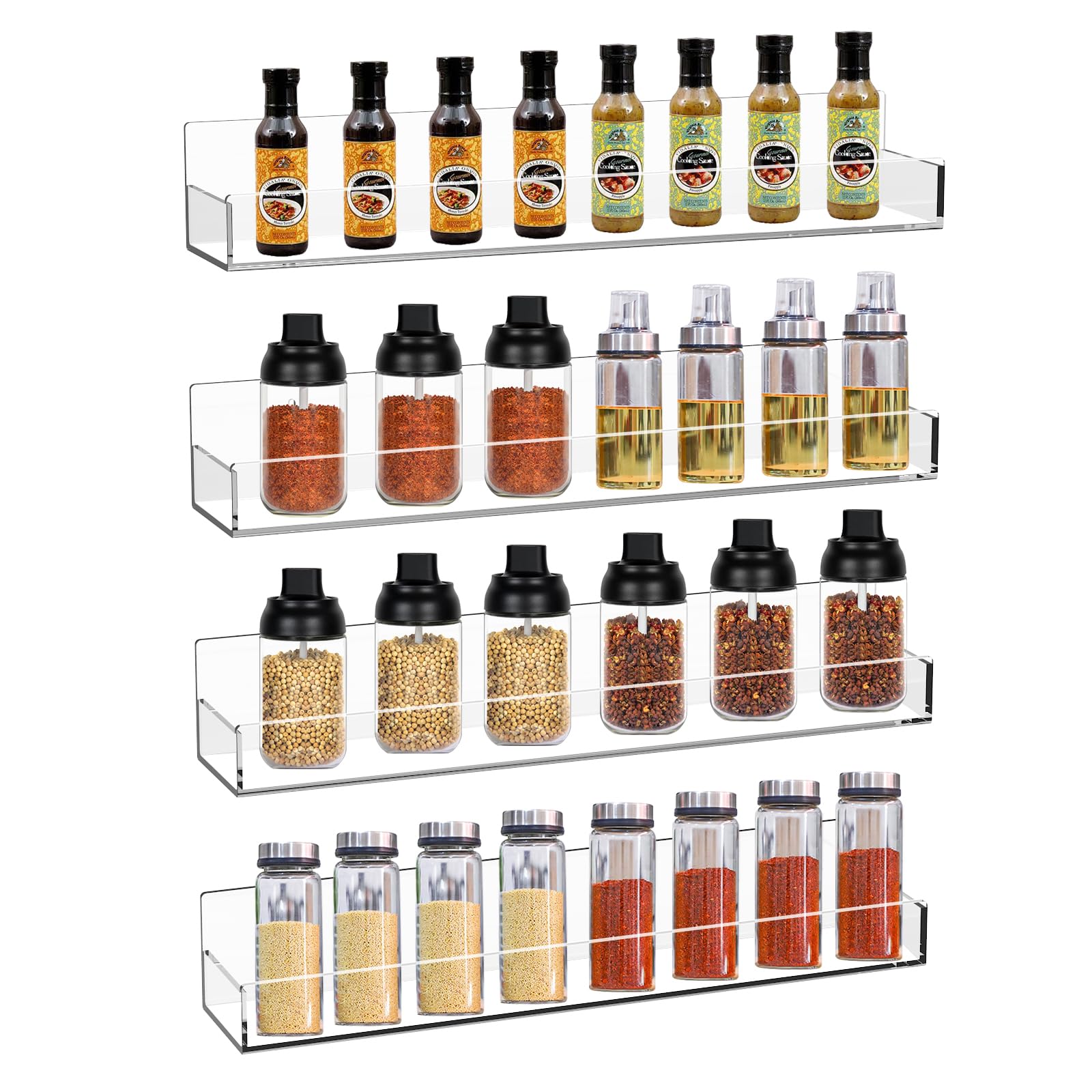 Photo 1 of CRAFTIFANO Clear Acrylic Spice Rack Wall Mounted