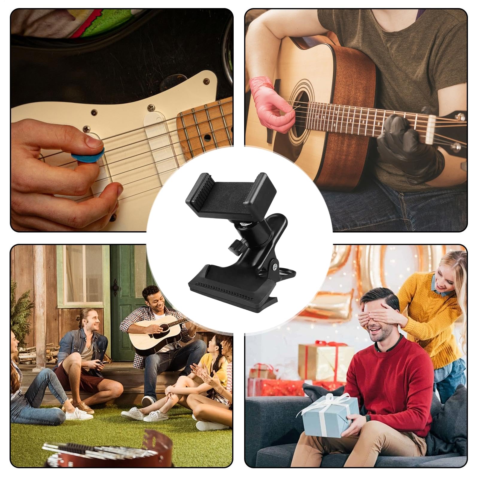 Montant Pour Smartphone Pour La Guitare - Support De Téléphone Musicien, Clip De L'appareil De Tête | Les Joueurs De L'attachement De Téléphone Mobile Sécurisé, Les Artistes Des Joueurs, Un Mécanisme