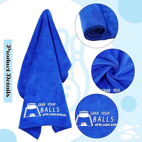 Miniatura 7 de Newwiee 3 toallas de boliche divertidas de Navidad con caja de regalo, toalla de boliche bordada, accesorios de regalo para hombres, papá, novio,