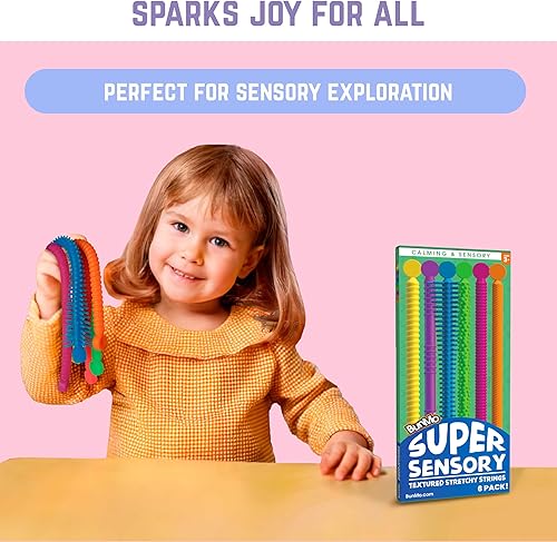 Vista 33 de BUNMO Cuerdas elásticas – Juguetes sensoriales para niños pequeños – Juguetes sensoriales estimulantes y adictivos para niños – Juguete antiestrés