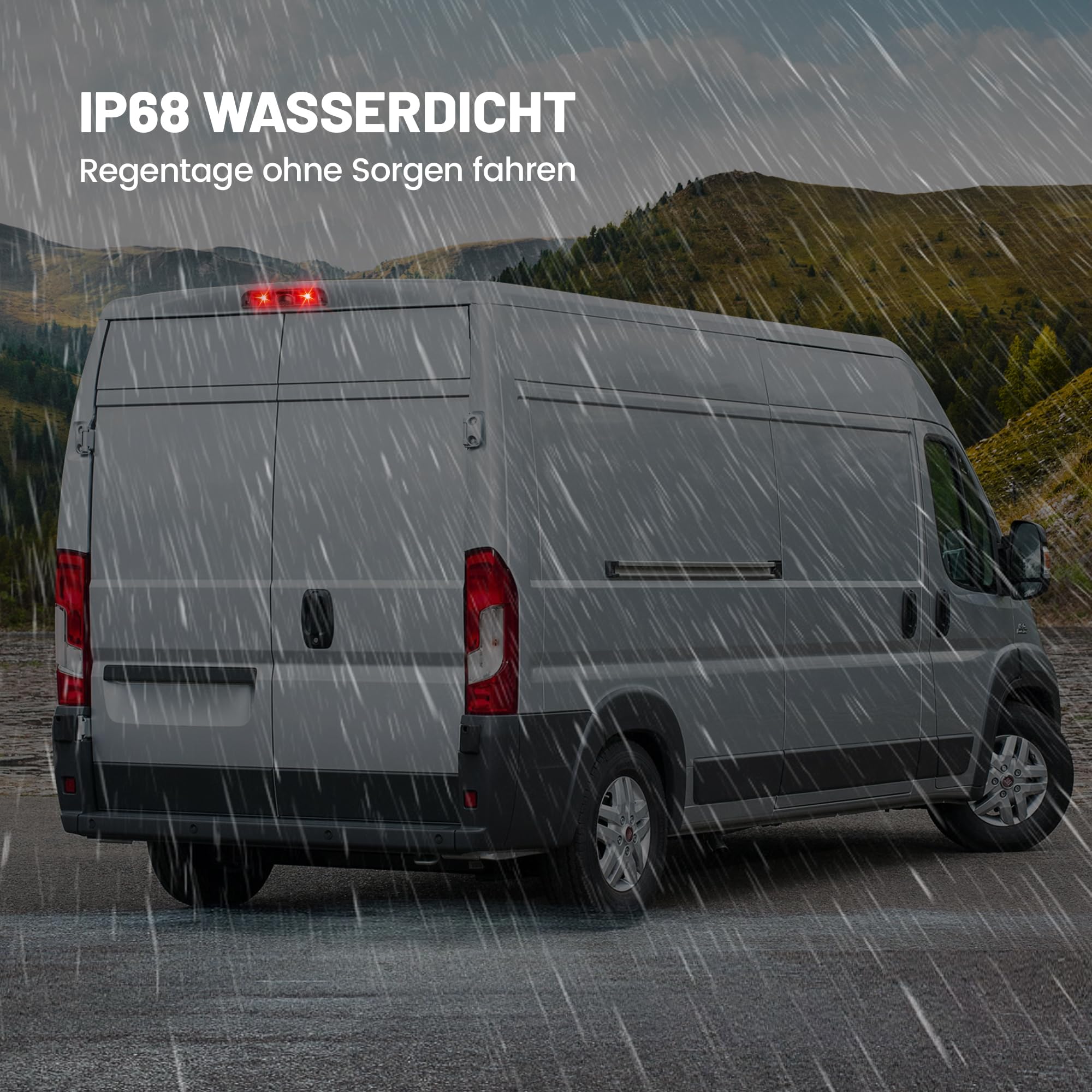 RED WOLF Auto Rückfahrkamera für 2006-2020 FIAT Ducato Citroen Jumper Peugeot Boxer Van der Drittes Bremslichtkamera 3rd Dach Bremslicht Autokamera