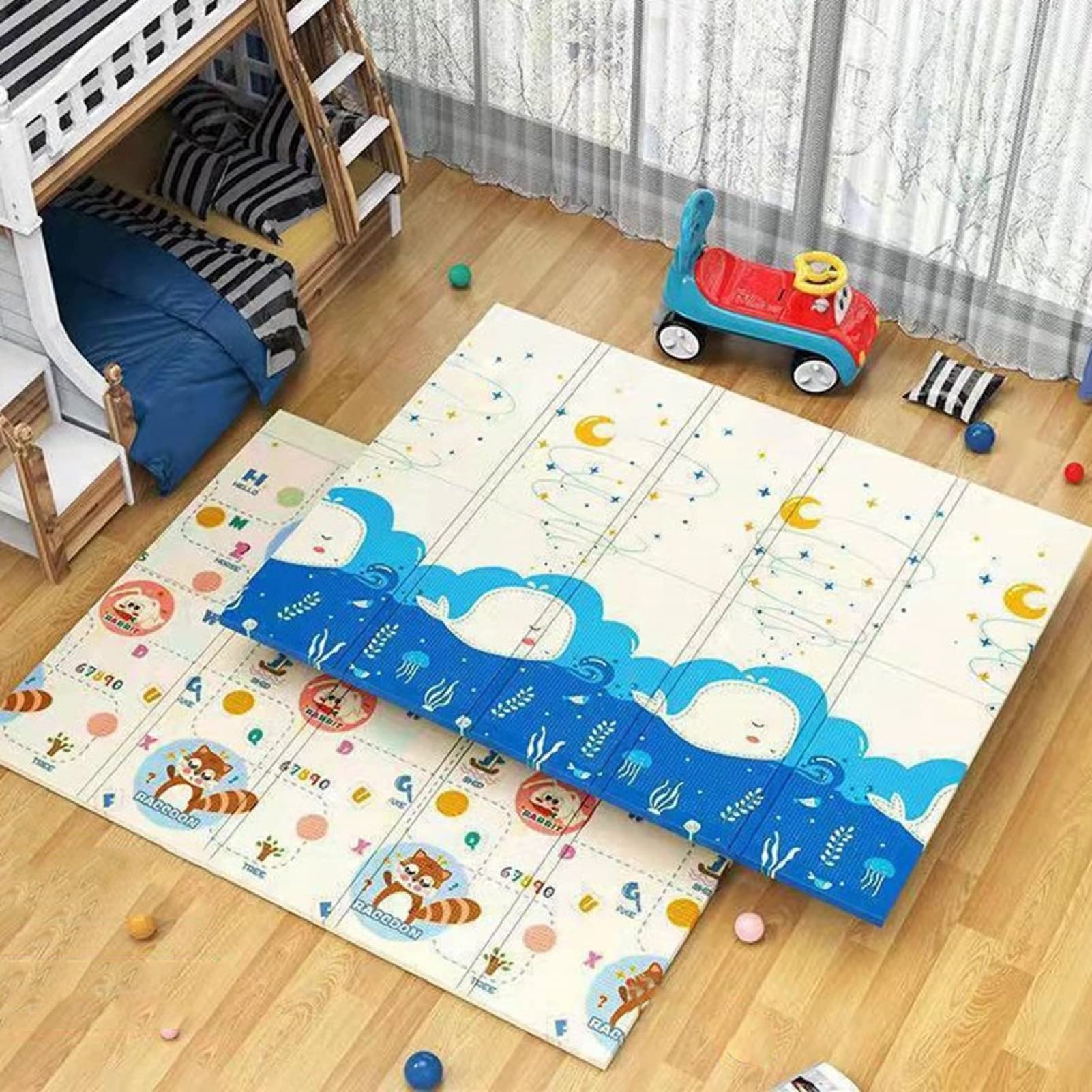 プレイマット ベビーマット 200×180×2cm Amazon.co.jp: プレイマット 200*180*2cm(up) おしゃれ 折り畳み