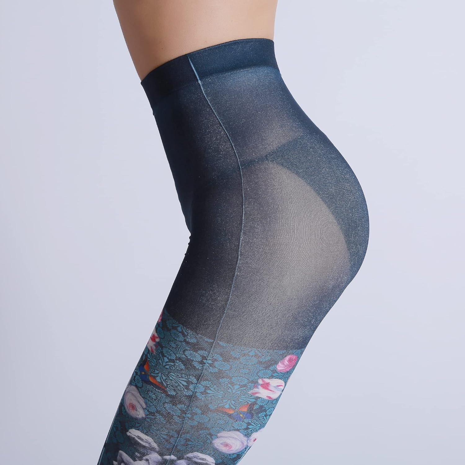 Sahabowi Women Tights, Sheer High Waist Pantyhose, Vintage Control Top Stockings - Image 8