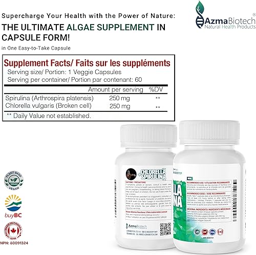 Miniatura 2 de Green Booster Synbiotic Chlorella Spirulina Cápsulas orgánicas 60 cápsulas veganas