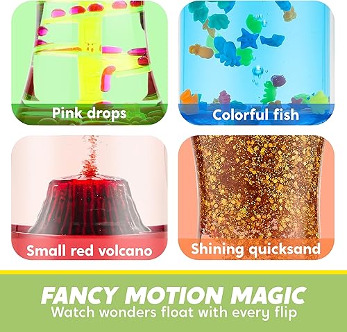 Miniatura 5 de JOYIN Paquete de 4 tubos antiestrés para niños, tubos sensoriales, juguete para aliviar el estrés, materiales de terapia del habla, juguetes