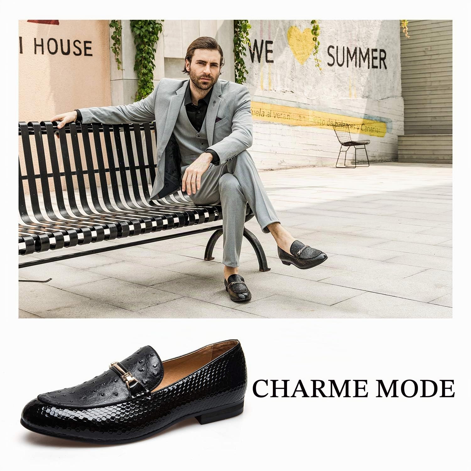 JITAI Chaussure Homme pour Mocassin Homme Cuir pour Hommes Et Mocassins De Mode Chaussures Décontractées pour Hommes