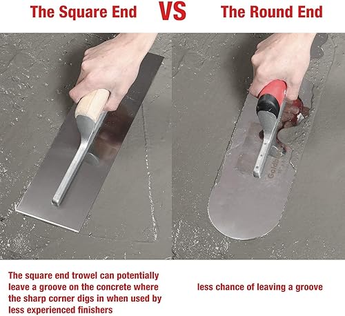Miniatura 4 de Goldblatt Juego de 2 paletas de acero inoxidable y 2 piezas de herramientas de esquina para paneles de yeso, incluye paletas de acabado de 16 x