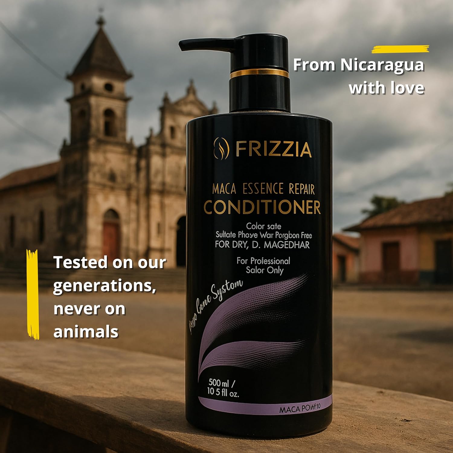 PROFESSIONAL Conditioner with Maca, Argan and Vegetable Collagen | Repairs and Strengthens Damaged Hair | Opens Cuticles, Softens and Nourishes All Hair Types | 500ml - Image 9