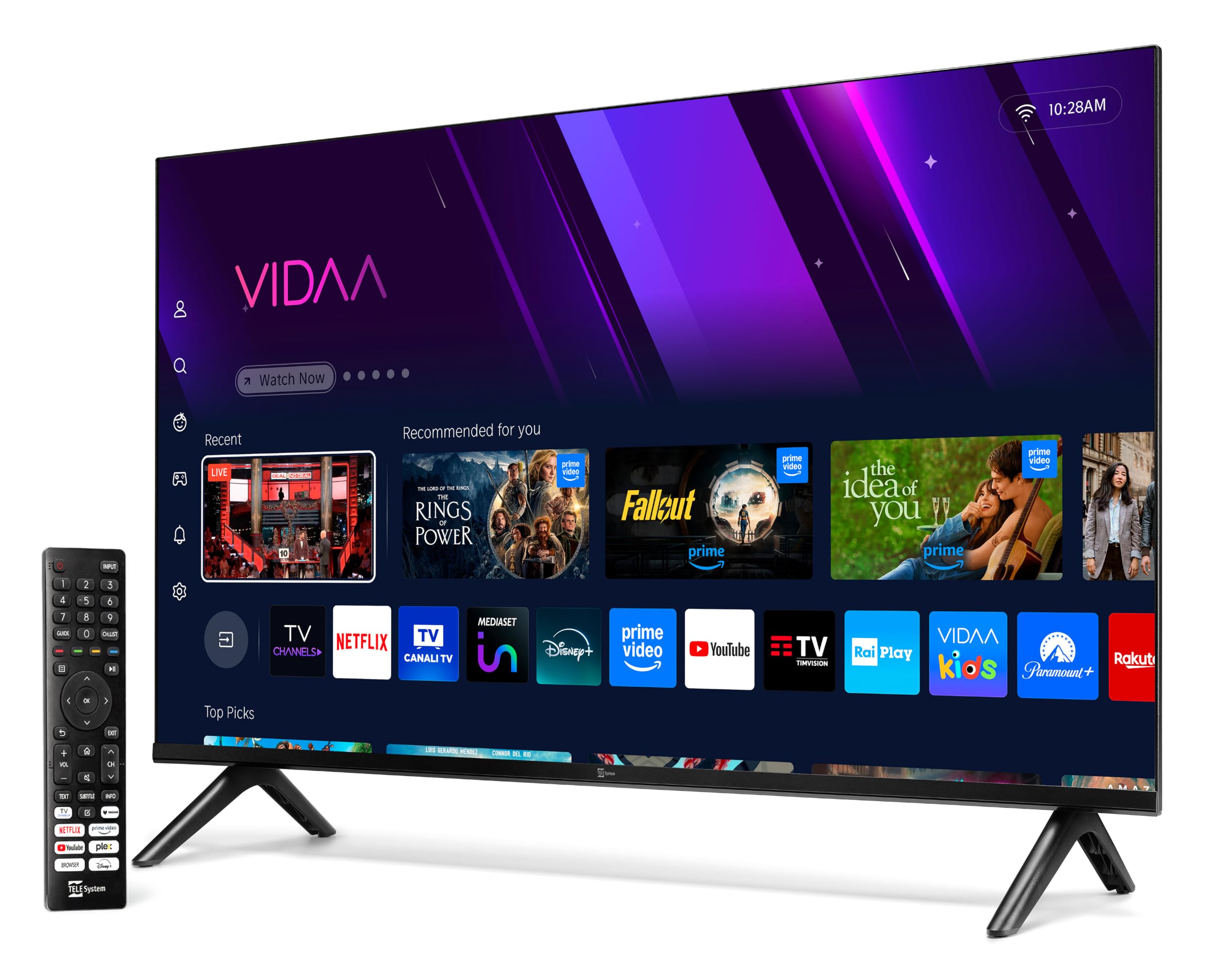 TELE System Smart TV 32" HD | VIDAA | DVB-T2/S2 | tivùsat | Frameless