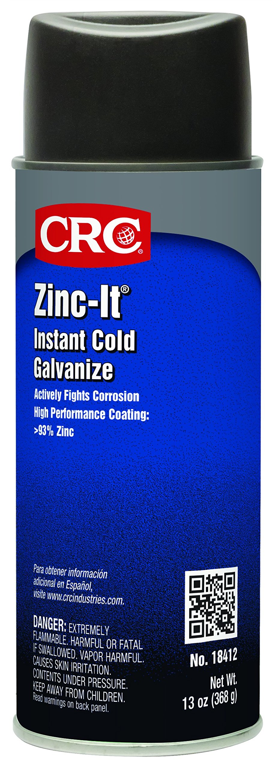 CRC ZincIt Instant Cold Galvanize, 13 Wt Oz, (Pack of 12), 18412CS