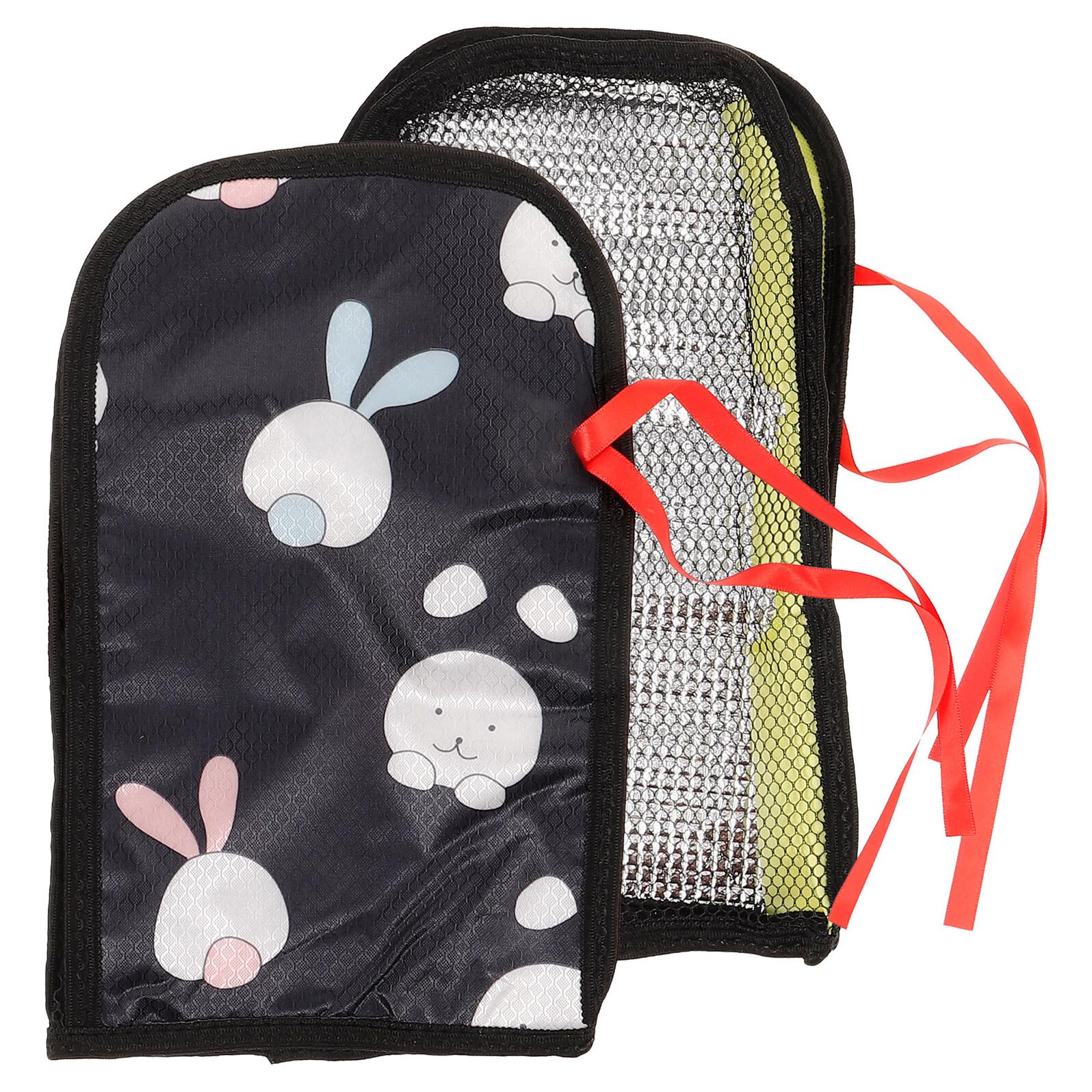 Luxshiny Bicycle Handlebar Gloves with Waterproof Breathable Fabric Windproof Sun Protection for E-Bikes and Scooters Black with Cute