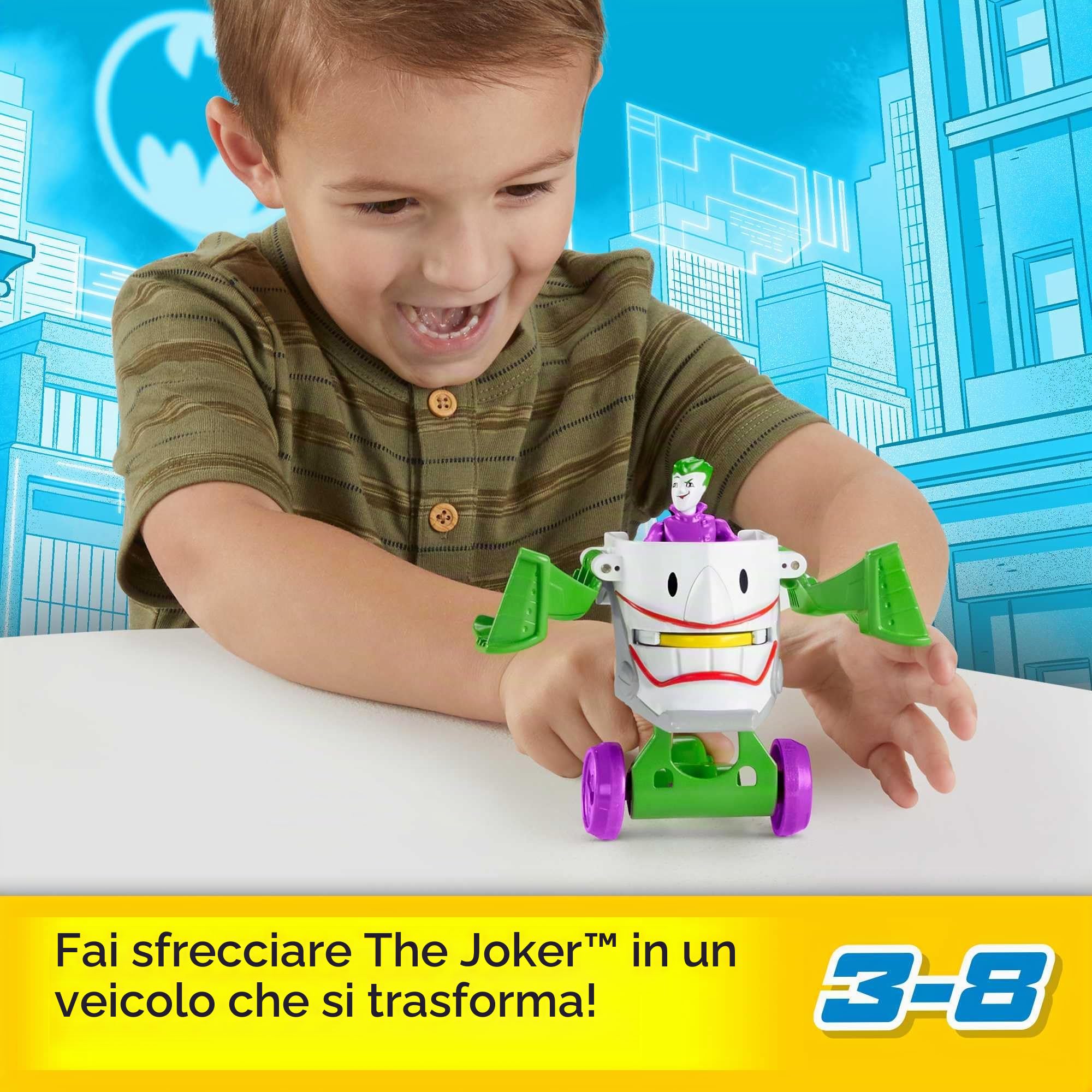 Fisher-Price Fp Precool Imaginext Dc Super Friends Head Shifters The Joker & Laff Mobile