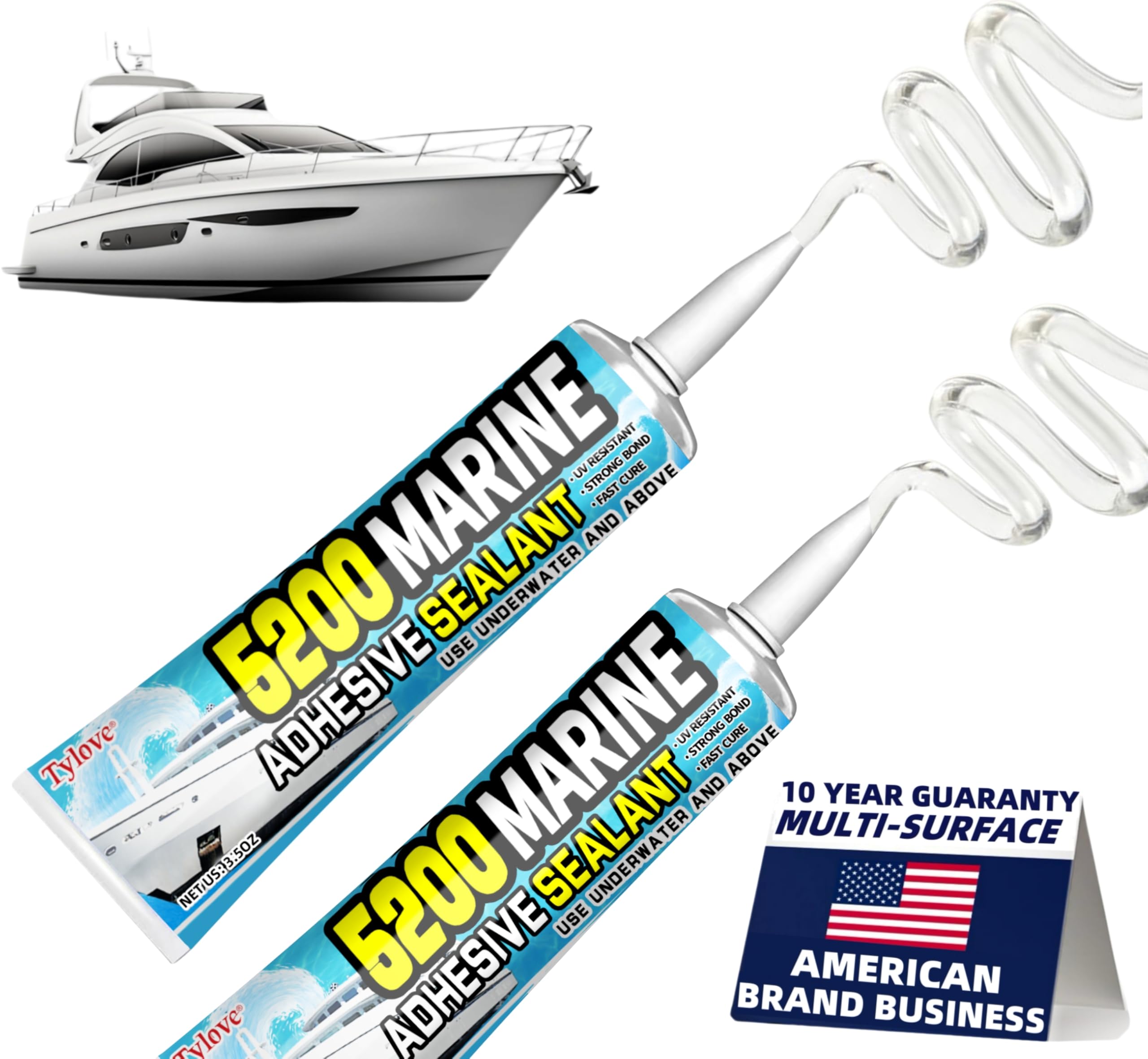 5200 Marine Sealant - Fast Cure Waterproof Adhesive -12