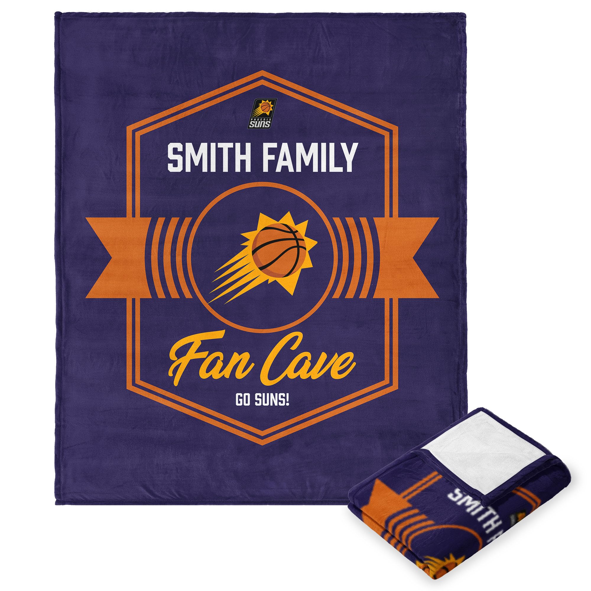 NBA Phoenix Suns, Dominion, Personalized Silk Touch Throw Blanket, 50 x 60 Inches