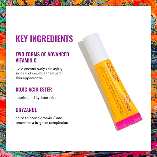 Miniatura 3 de Good Molecules Suero de vitamina C con orizanol - Suero facial para promover un tono uniforme de la piel, antienvejecimiento e iluminador - Cuidado