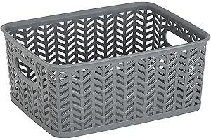 Simplify Small Herringbone Bin | Discreet & Versatile Storage Solution