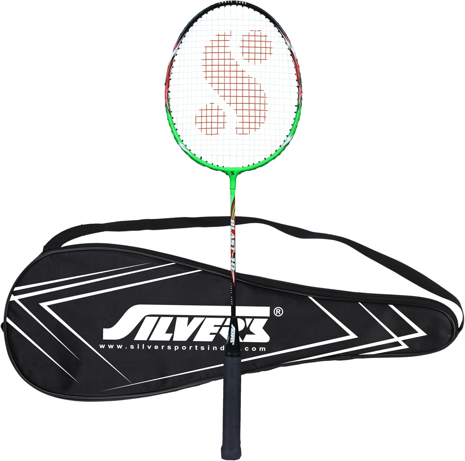 Silver's Aluminium Blast Badminton Racket with Full Cover(Green/Black)