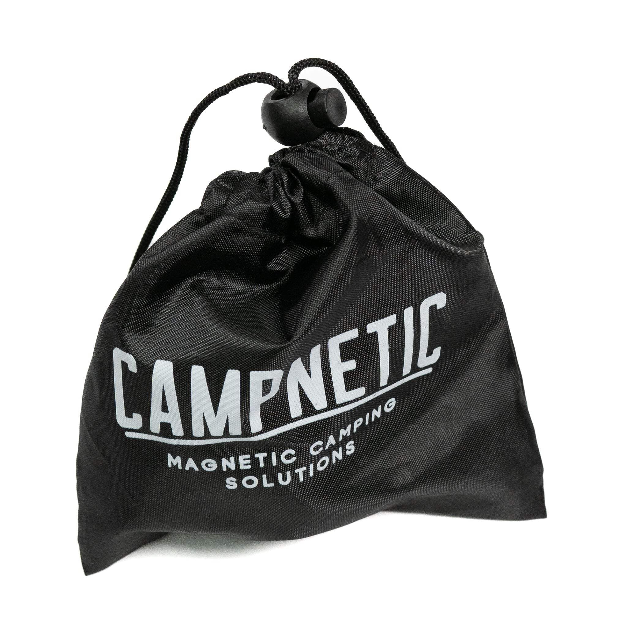 Campnetic magnetische Haken im 2er Set groß - Magnethaken für Kastenwagen, Vanlife, Camping - gummierte Magnet Haken - Camper Zubehör - Offroad Zubehör - Camping Gadget inkl. Aufbewahrungsbeutel
