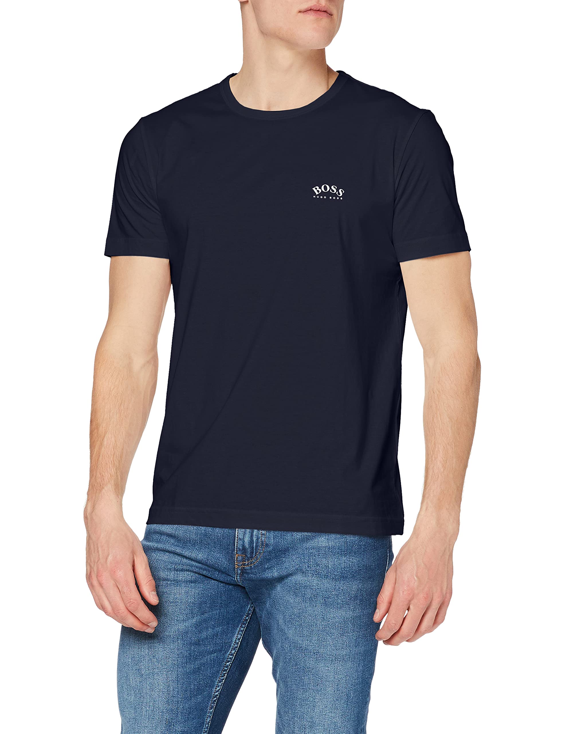 Mens Tee Curved Curved-Logo T-Shirt in Cotton Jersey