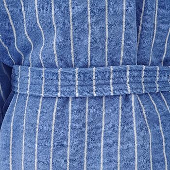 【未使用　タグ付き】TEKLA バスローブ 青 ストライプ　キッズサイズ 未使用 タグ付き】TEKLA バスローブ 青 ストライプ キッズサイズ 未