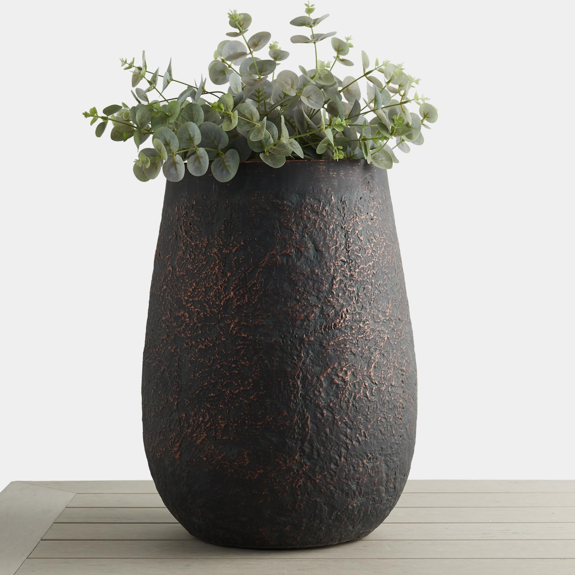 Wallowa 20 H Weathered Concrete Tall Planter