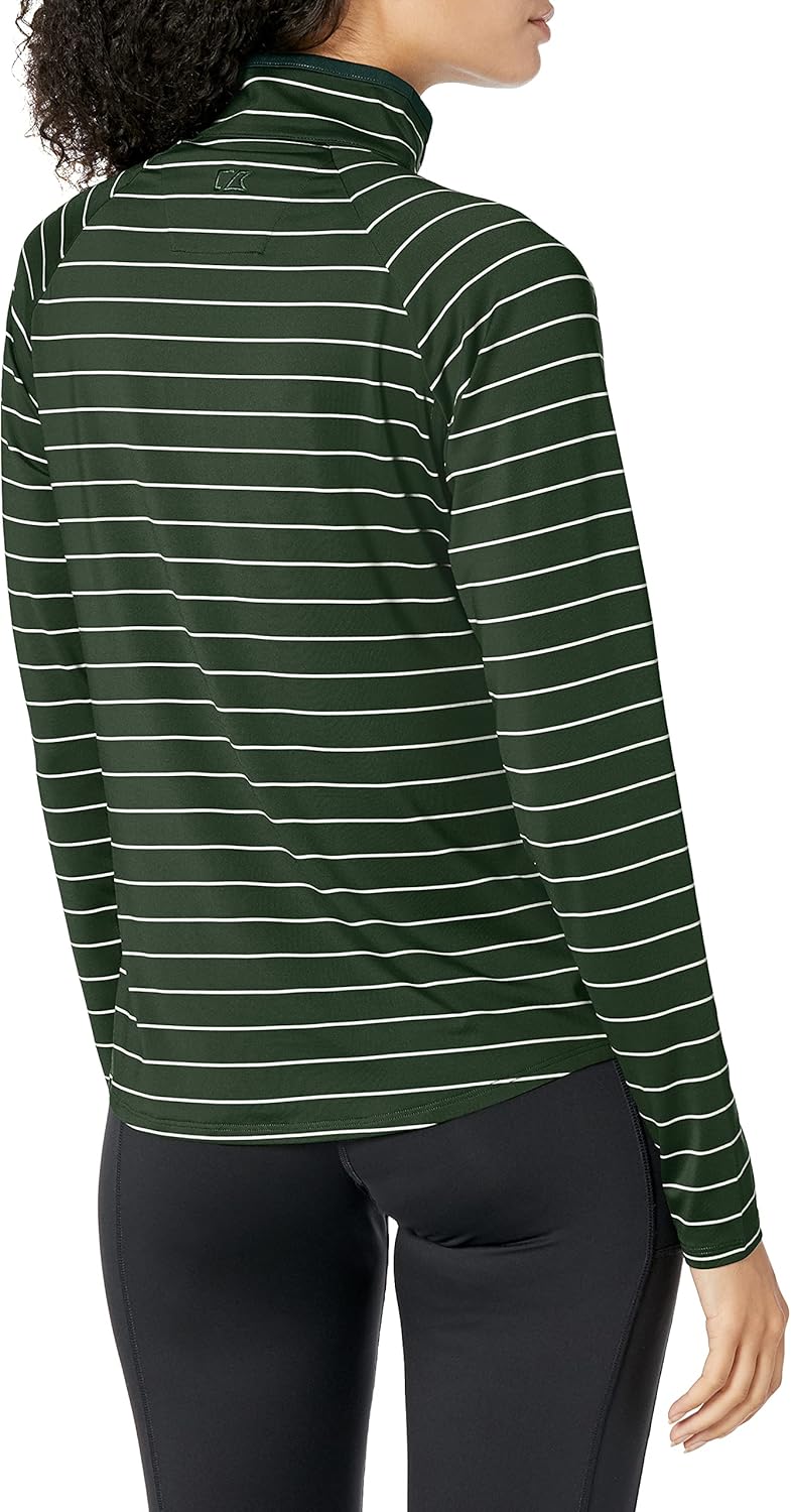 Cutter & Buck Women's Moisture Wicking UPF 50+ Long Sleeve Evie Half Zip Pullover
