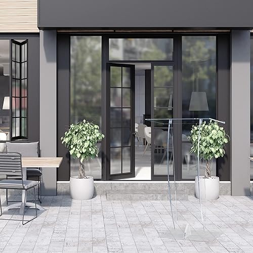 Miniatura 7 de VIVO Soporte acrílico para podio, elegante atril de presentación profesional transparente con plataforma de superficie de lectura de 27 pulgadas,