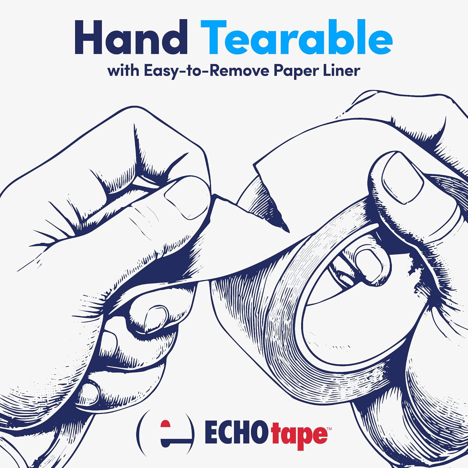ECHOtape DC-T274A General Purpose Frosted Clear Double Sided Tape for Mounting & Bonding | Double Sided Tape for General Purpose Bonding | Thin Adhesive Tape, 0.71 in x 54.6 yds