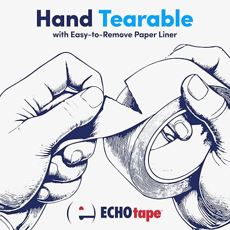 ECHOtape DC-T274A Double-Sided Tape Clear 0.47in x 54.6yd Case of 72