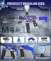Vista 5 de Paquete de 2 lanzadores eléctricos de bolas de gel, lanzador automático de bolas de salpicaduras de alta velocidad con más de 80000 y gafas