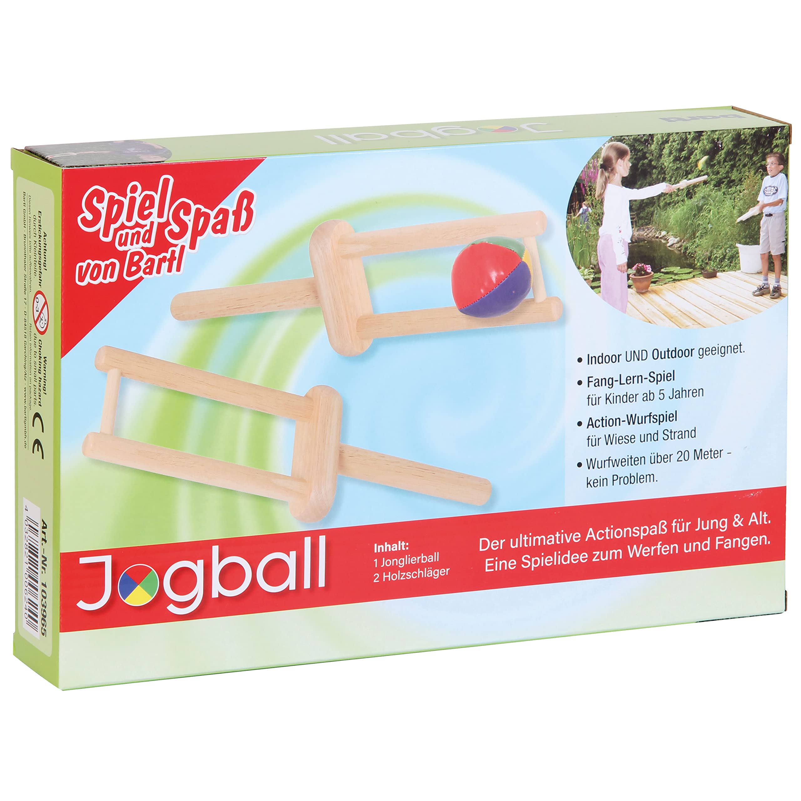 Bartl 103965 Jogball lustiges Sportspiel im Garten oder am Strand