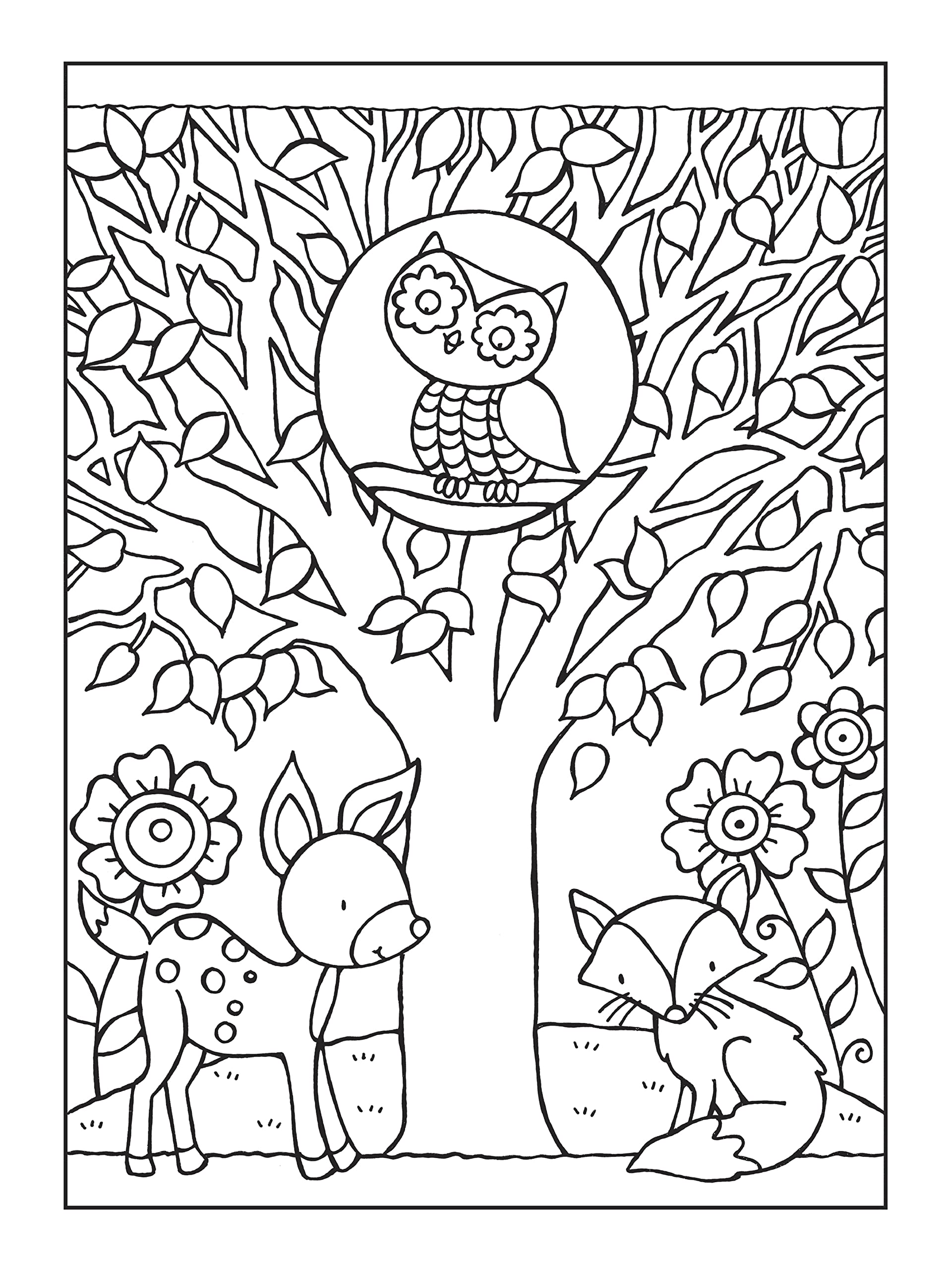 Dover DOV-0333 Creative Haven Owls Publications Coloring Book