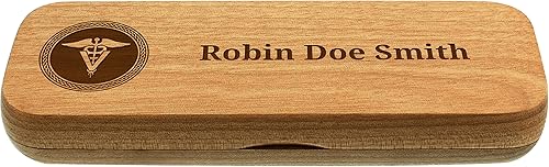 Miniatura 6 de Regalos veterinarios personalizados Veterinario Pen Set Personalizado Grabado de madera de bambú regalo pluma caja Set