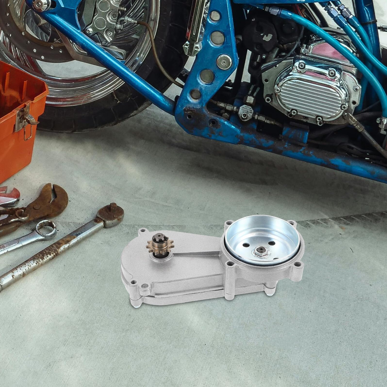 Caja de Engranajes para Motocicleta Todoterreno Mini Bike con Reductor de Transmisión Engranaje de Reducción Preciso y Cadena Compatible para Cambio y Duradero