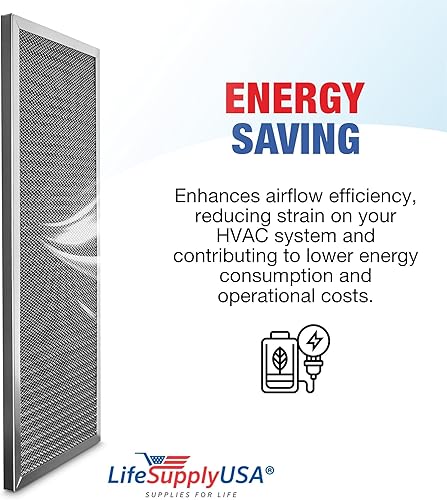 Miniatura 5 de LifeSupplyUSA Filtro de aire electrostático de aluminio (12 x 30 x 1) de repuesto para purificador de aire acondicionado lavable para HVAC central,