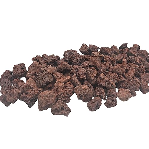 Miniatura 7 de Rocas de lava roja de 18 a 20 libras de 1 a 3 pulgadas  Piedras volcánicas naturales para paisajismo, caminos, bordes, mantillo, hogueras, acuarios,