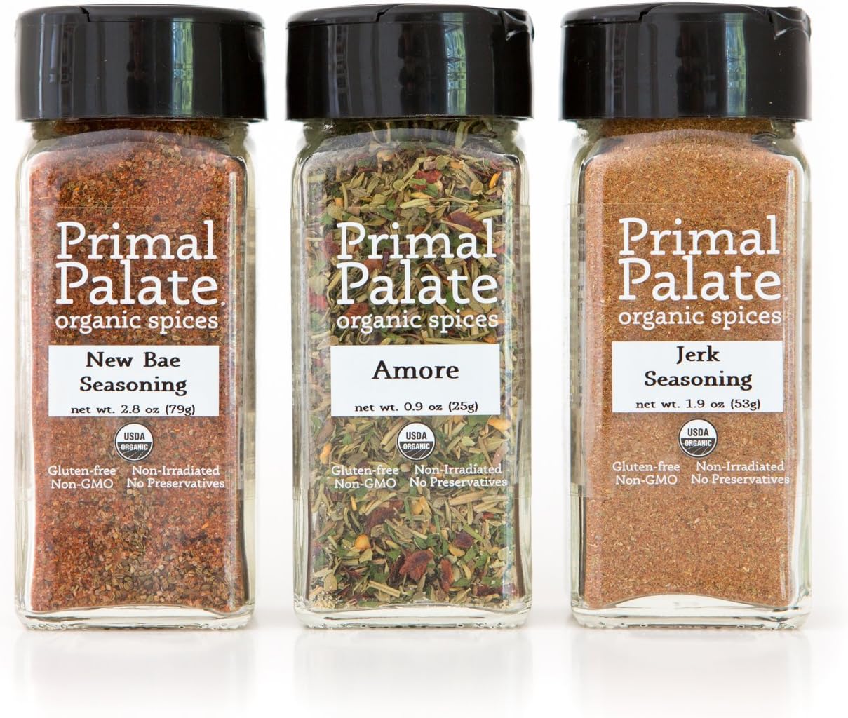 Primal Palate Organic Spices - Food Lovers Pack 3-Bottle Gift Set