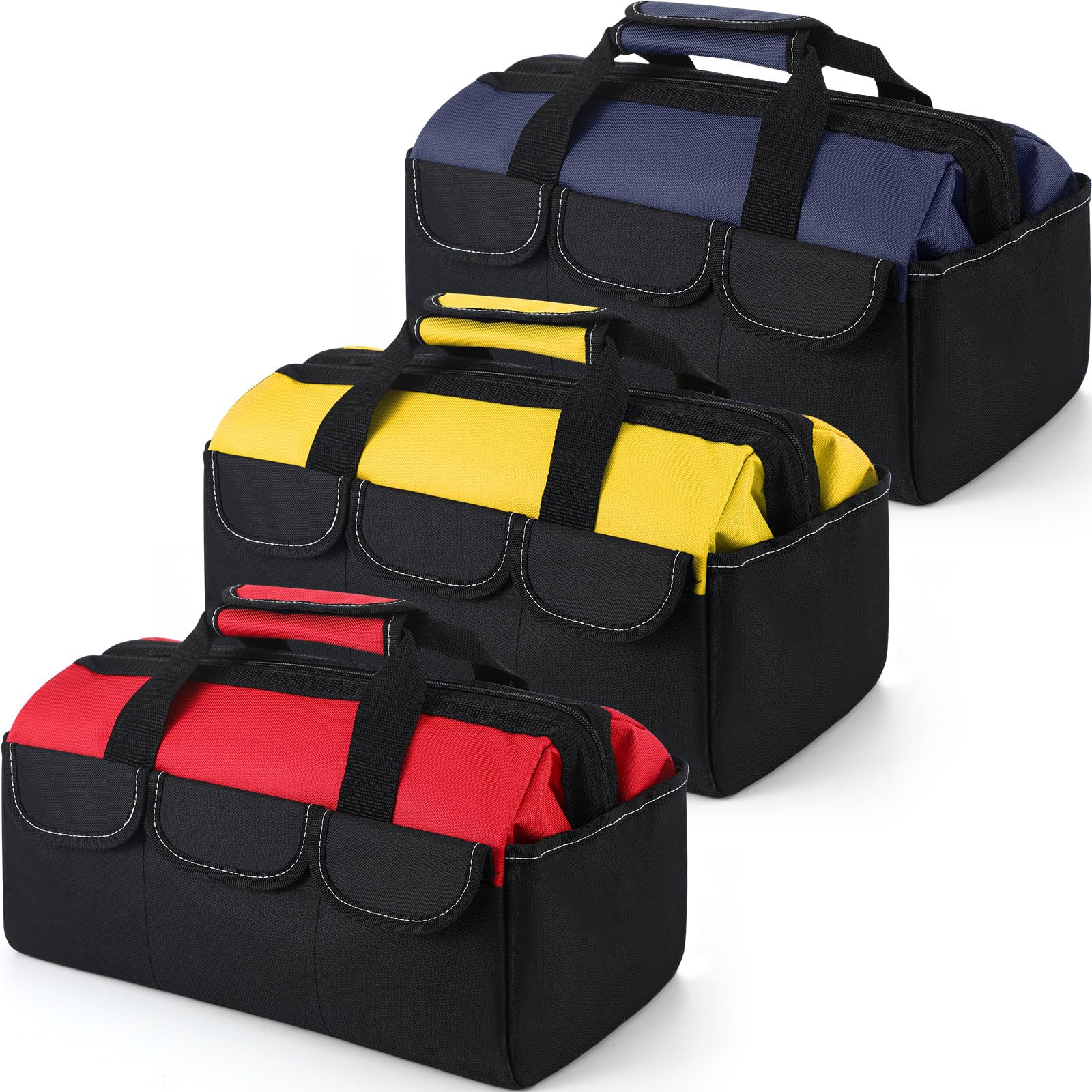 Sanwuta Tool Bags - 3 Pack, Blue, Red, Yellow -19 Sanwuta Tool Bags - 3 Pack, Blue, Red, Yellow -19