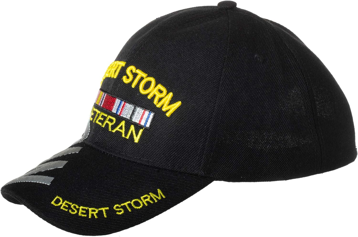 Artisan Owl Desert Storm Veteran Embroidered Adjustable Baseball Cap (Black Enhanced Embroidery) - Image 2