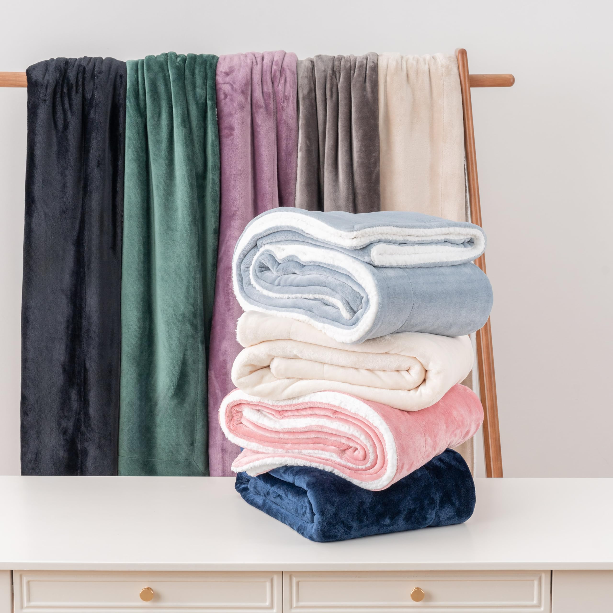 Berkshire Blanketsherpa Throw Blanket Warm And Soft Loftmink