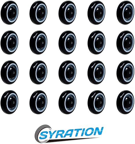Miniatura 4 de SYRATION - Paquete de 20 ruedas de poliuretano escalonadas y completas de 5 pulgadas con rodamiento de bolas doble, capacidad total de 5000 libras