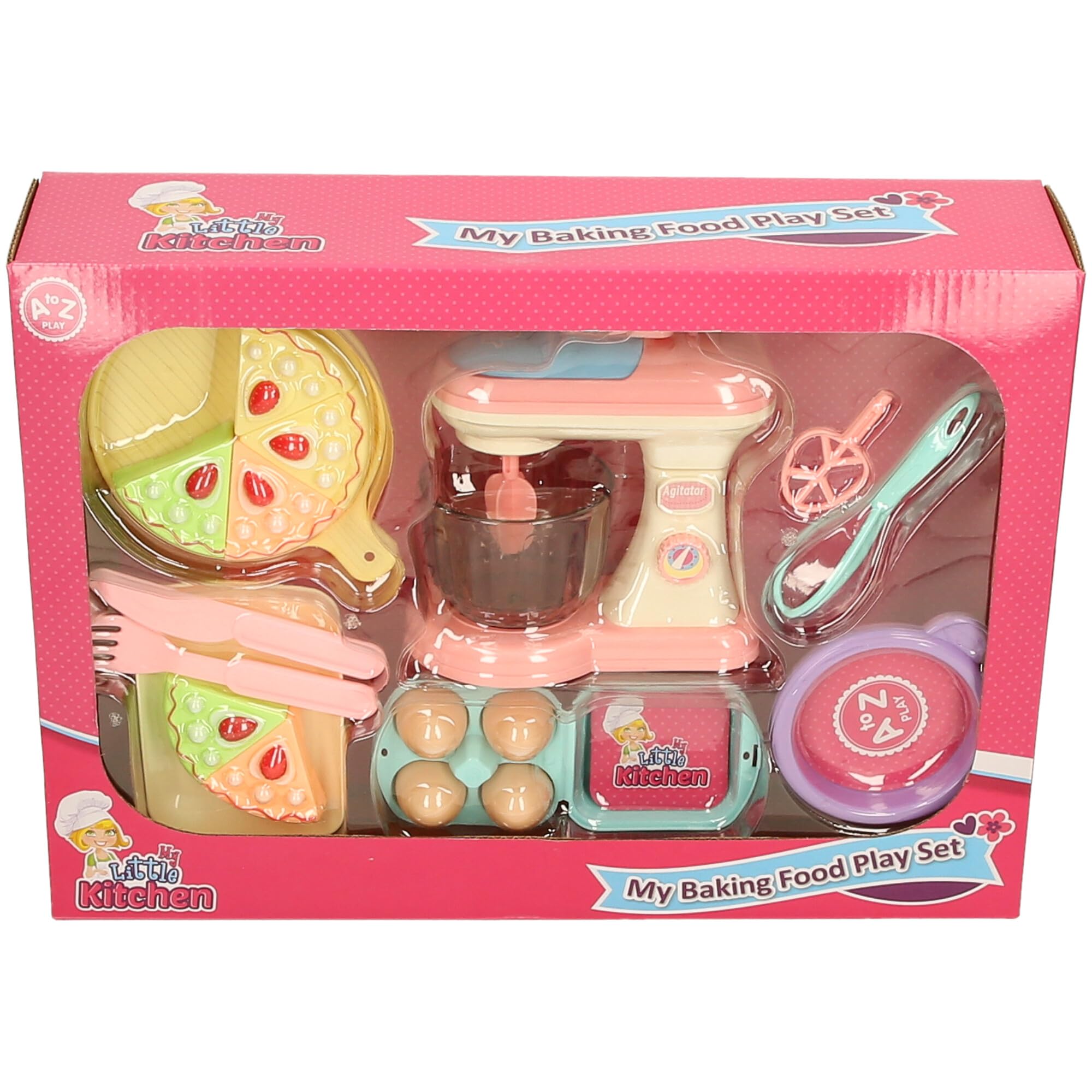 Little Kitchen Kids Baking Play Set including Stand Mixer, Cake Slices, Utensils and Accessories, Pink, Multicolor, Standard - Image 3