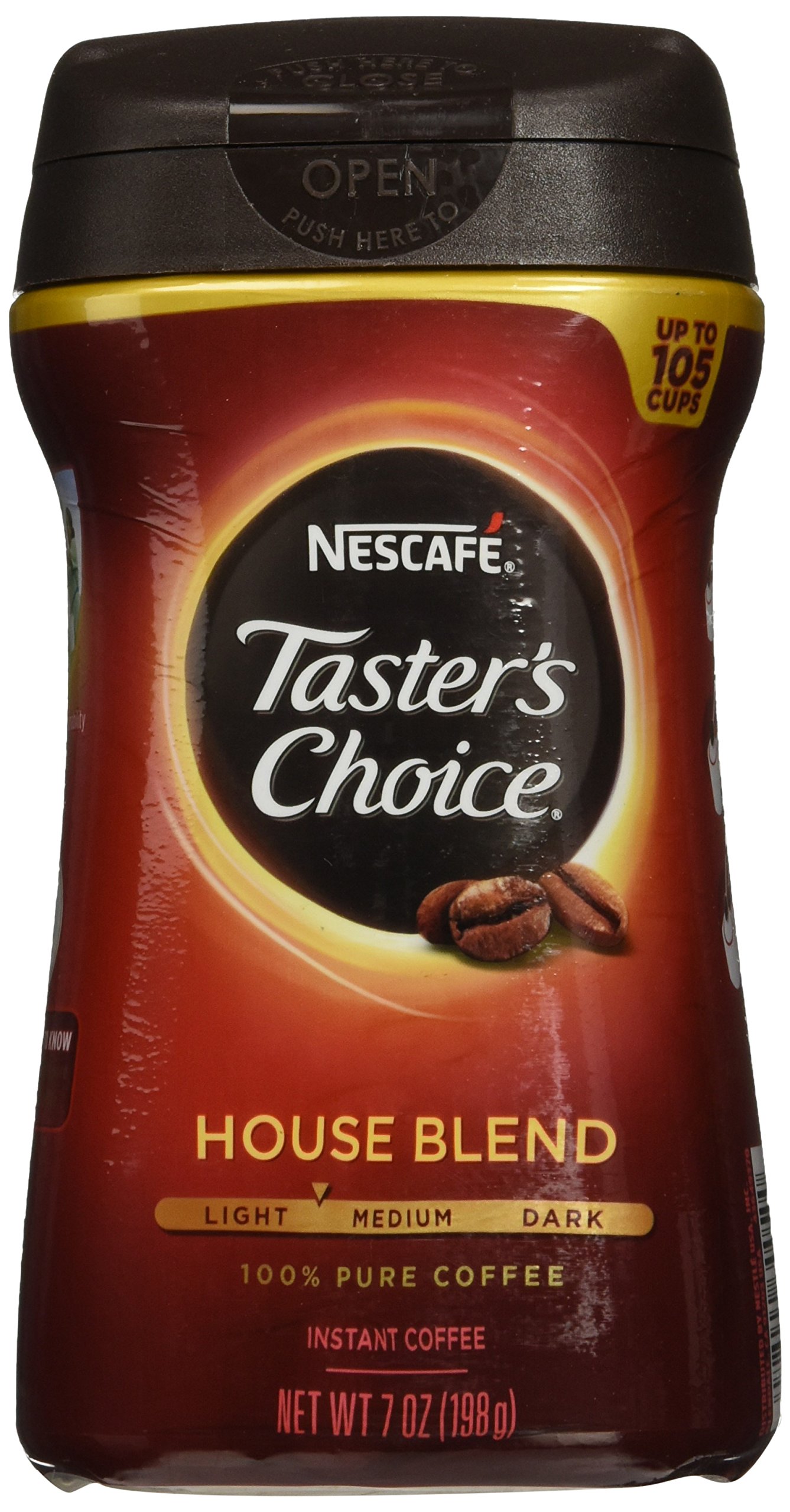 Nescafe Taster's Choice Instant House Blend Coffee, 7 Ounce Canister