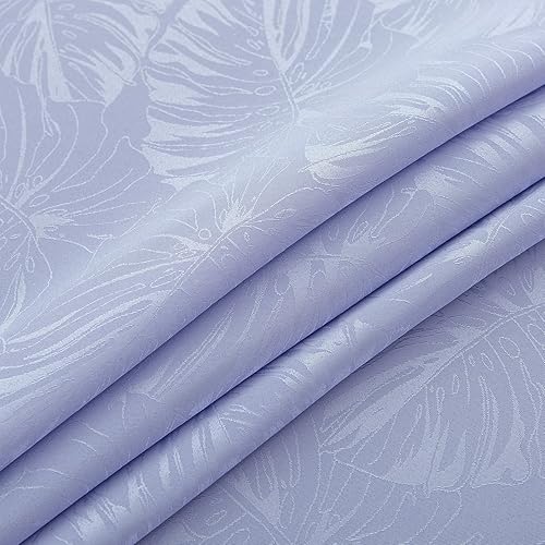 Miniatura 126 de Mantel Redondo Dorado Mantel de Mesa con Patrón de Hojas Borde Festoneado Sedoso Suave Impermeable Lavable 50 Pulgadas Cubierta de Mesa de Tela