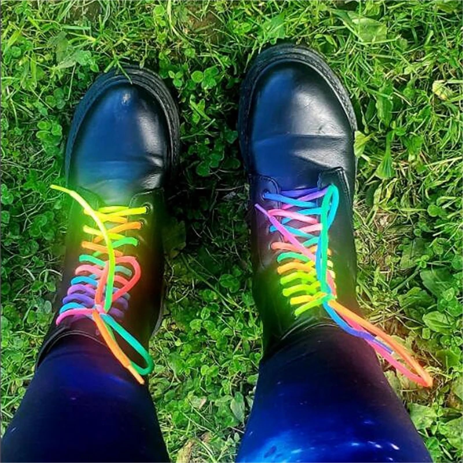 10 Paar Regenbogen-Schnürsenkel, dick, rund, bunt, for Turnschuhe, Stiefel, Sport, Tennis Für Sneaker